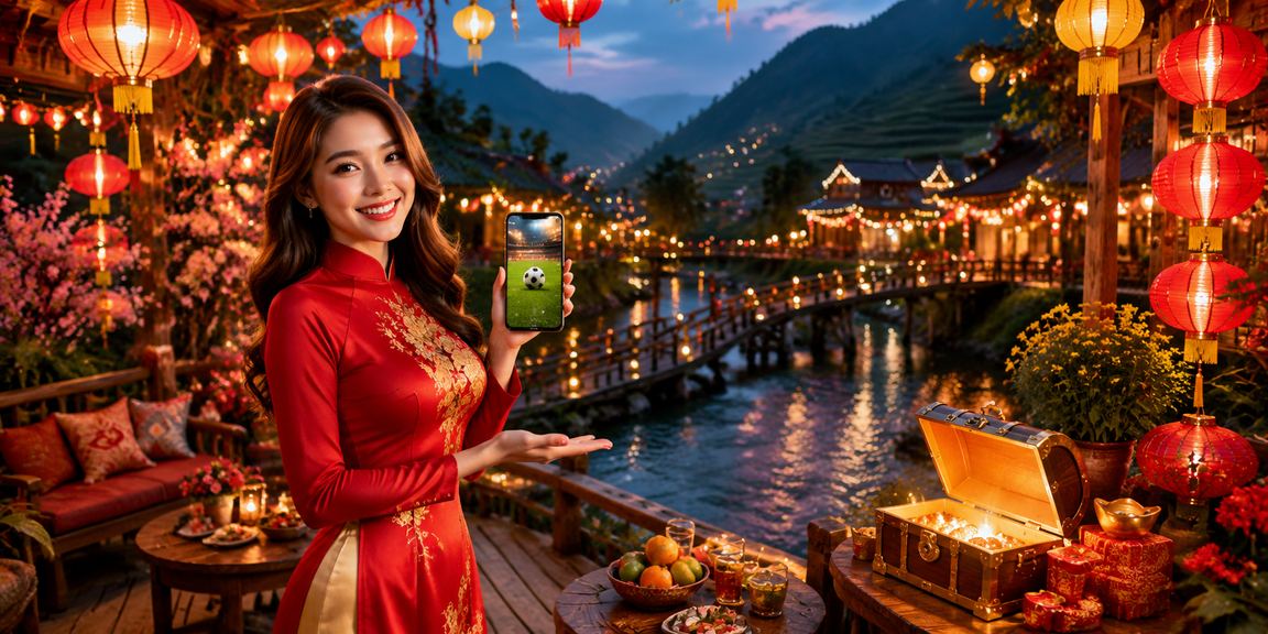 Người hâm mộ bóng đá xem kèo tại chợ đêm Sapa buổi tối
