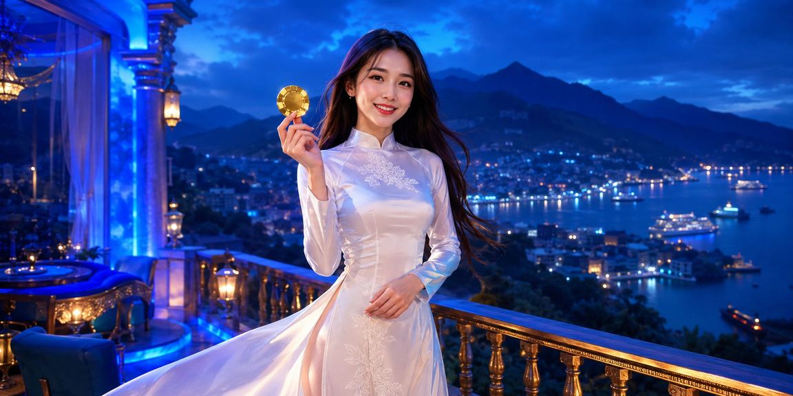 Người phụ nữ mặc áo dài tại Sa Pa thực hiện giao dịch tài chính trực tuyến an toàn trên điện thoại
